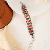 Aari tribal silver bracelet