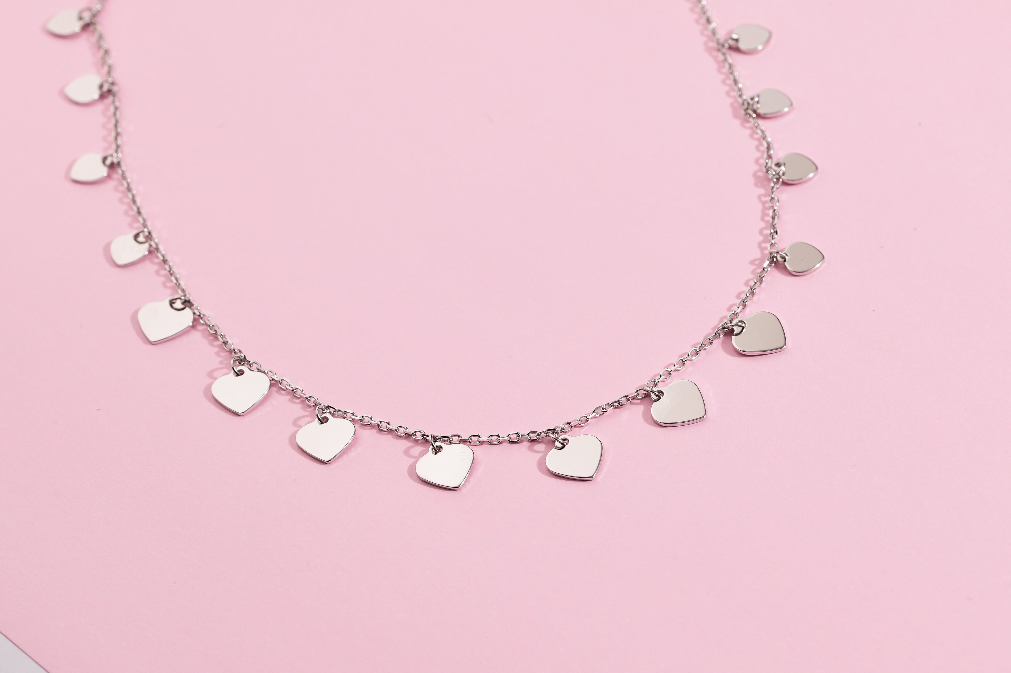 Heart Charm Necklace - 925 Silver Jewellery Meera Jaipur