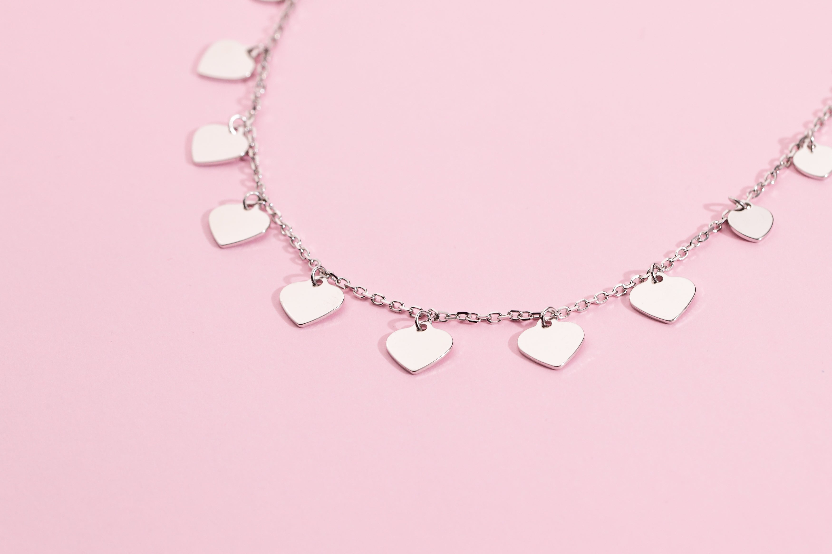Heart Charm Necklace - 925 Silver Jewellery Meera Jaipur