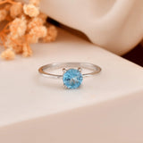 Round BT silver ring