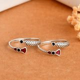 Enamel 925 silver toe ring