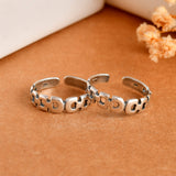 Link silver toe ring