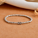 Sparkle Dot Chain Silver Bracelet