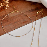 Wavy Silver Anklet