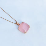 Pink Opal Necklace - 925 Silver Jewellery Meera Jaipur