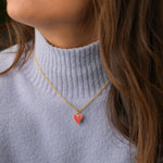 Heart Enamel Necklace - 925 Silver Jewellery Meera Jaipur