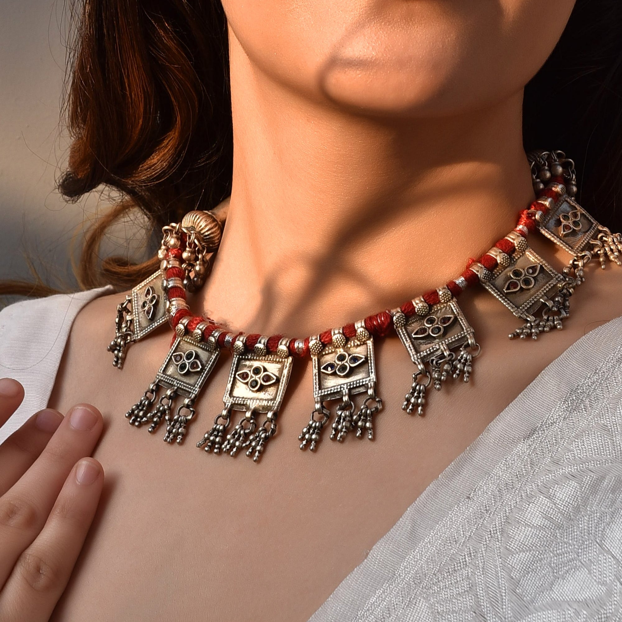 Banjaraa Silver Necklace - 925 Silver Jewellery Meera Jaipur