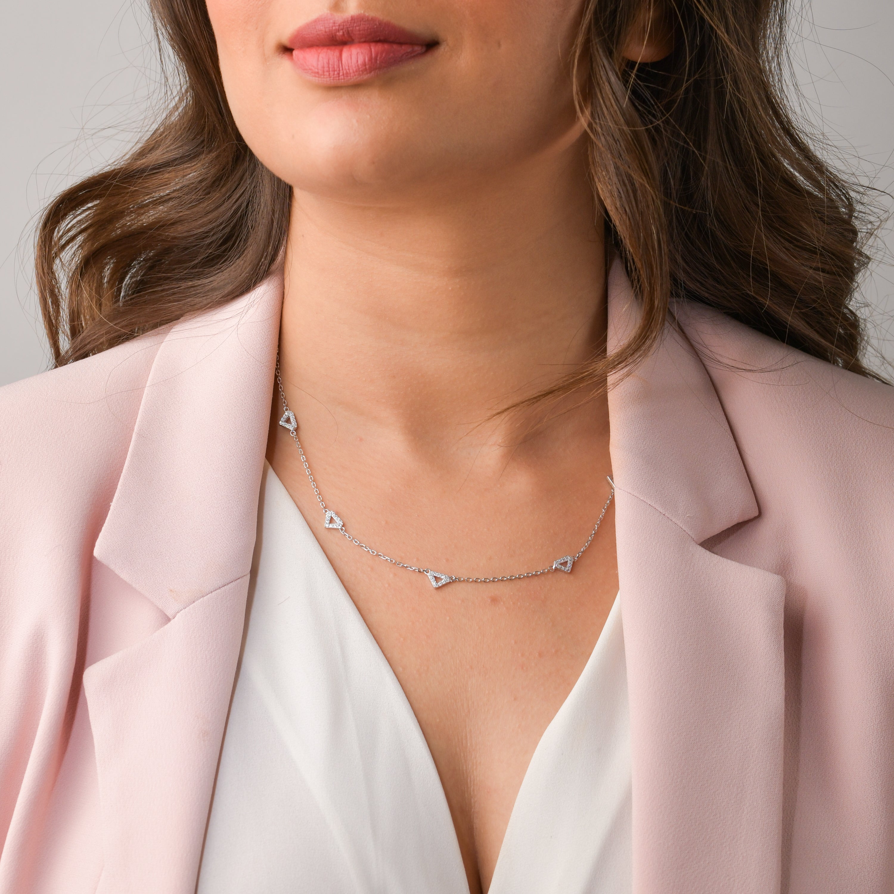 Modern Multi Loop Necklace - 925 Silver Jewellery Meera Jaipur