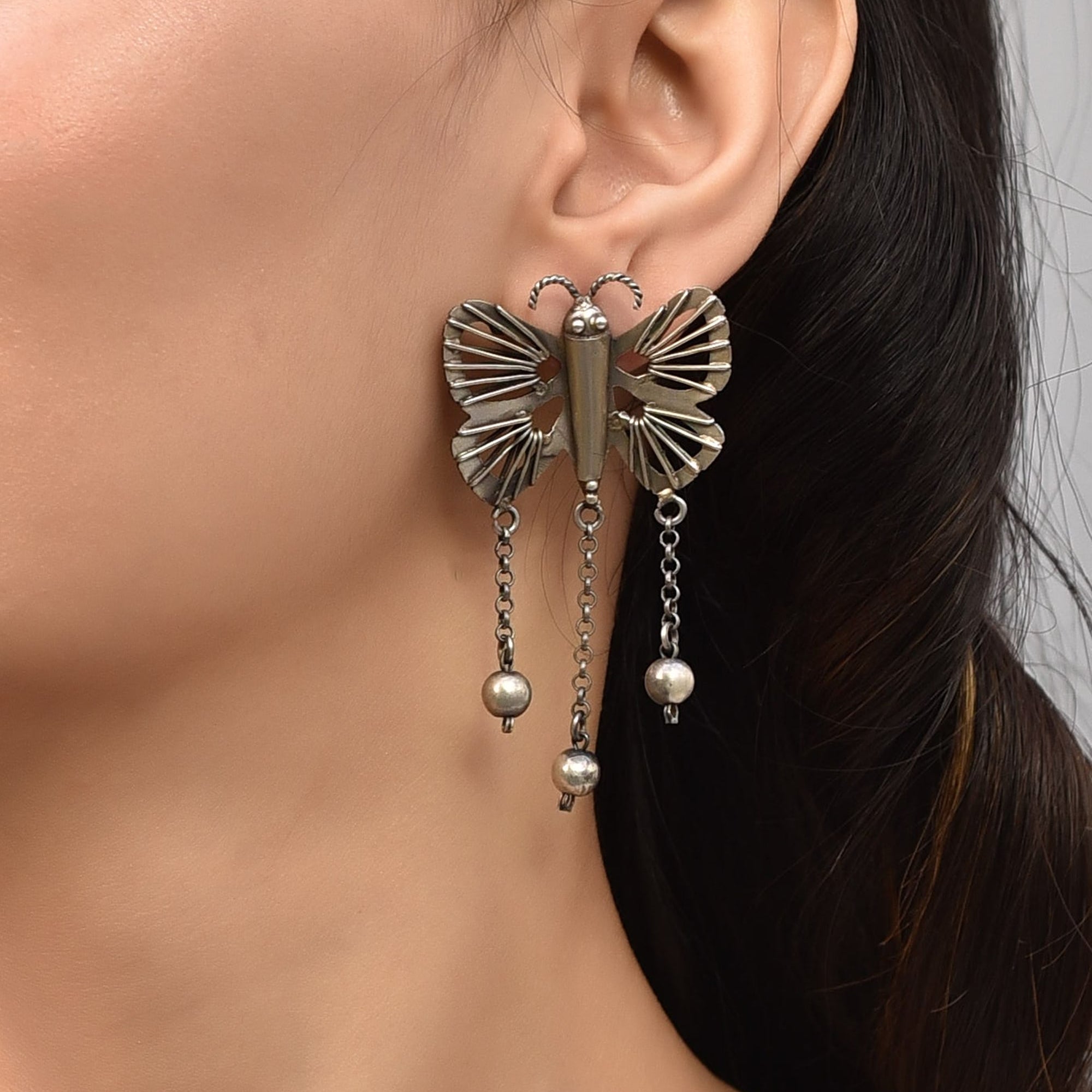 Titli Silver Earrings
