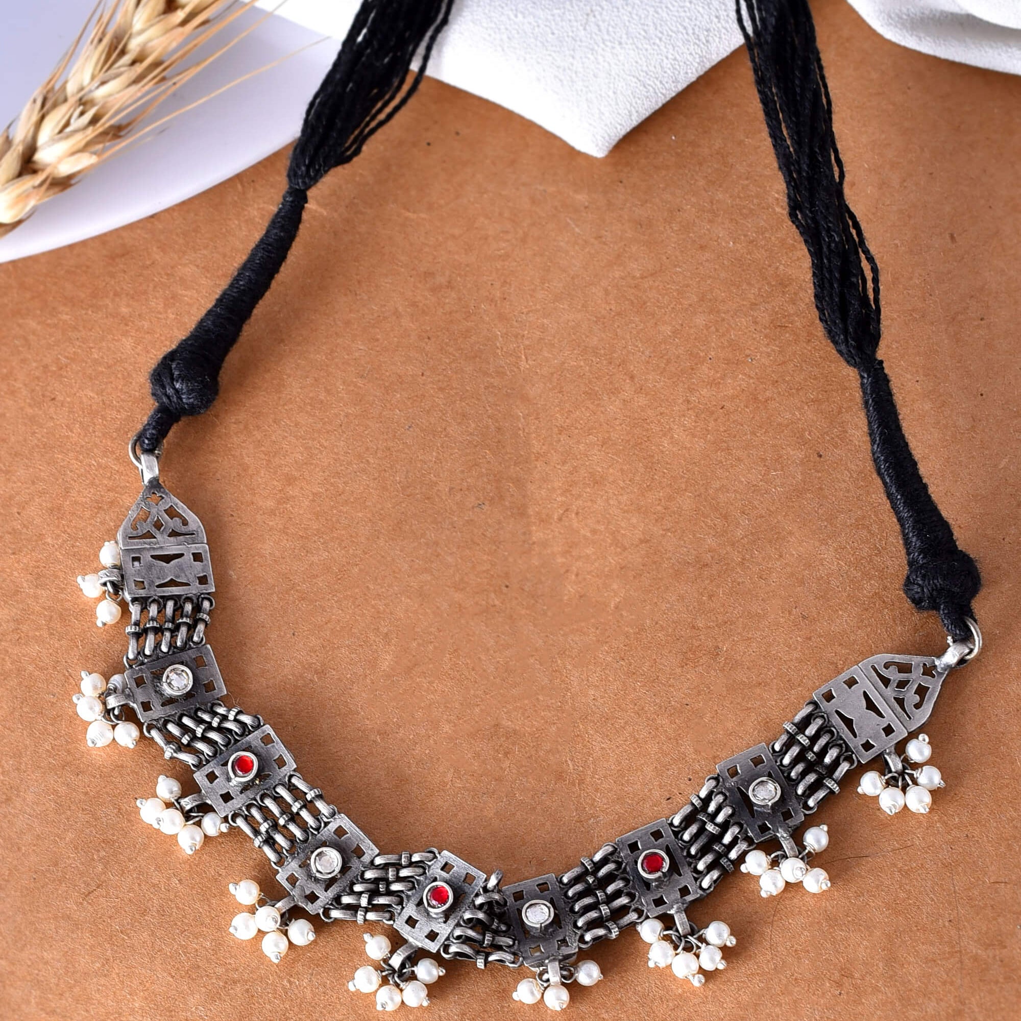 Ras Silver Choker - 925 Silver Jewellery Meera Jaipur