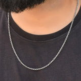 Mens sterling silver link chain