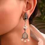 Ahilyah long Earring - 925 Silver Jewellery Meera Jaipur