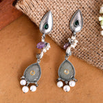 Ahilyah long Earring - 925 Silver Jewellery Meera Jaipur