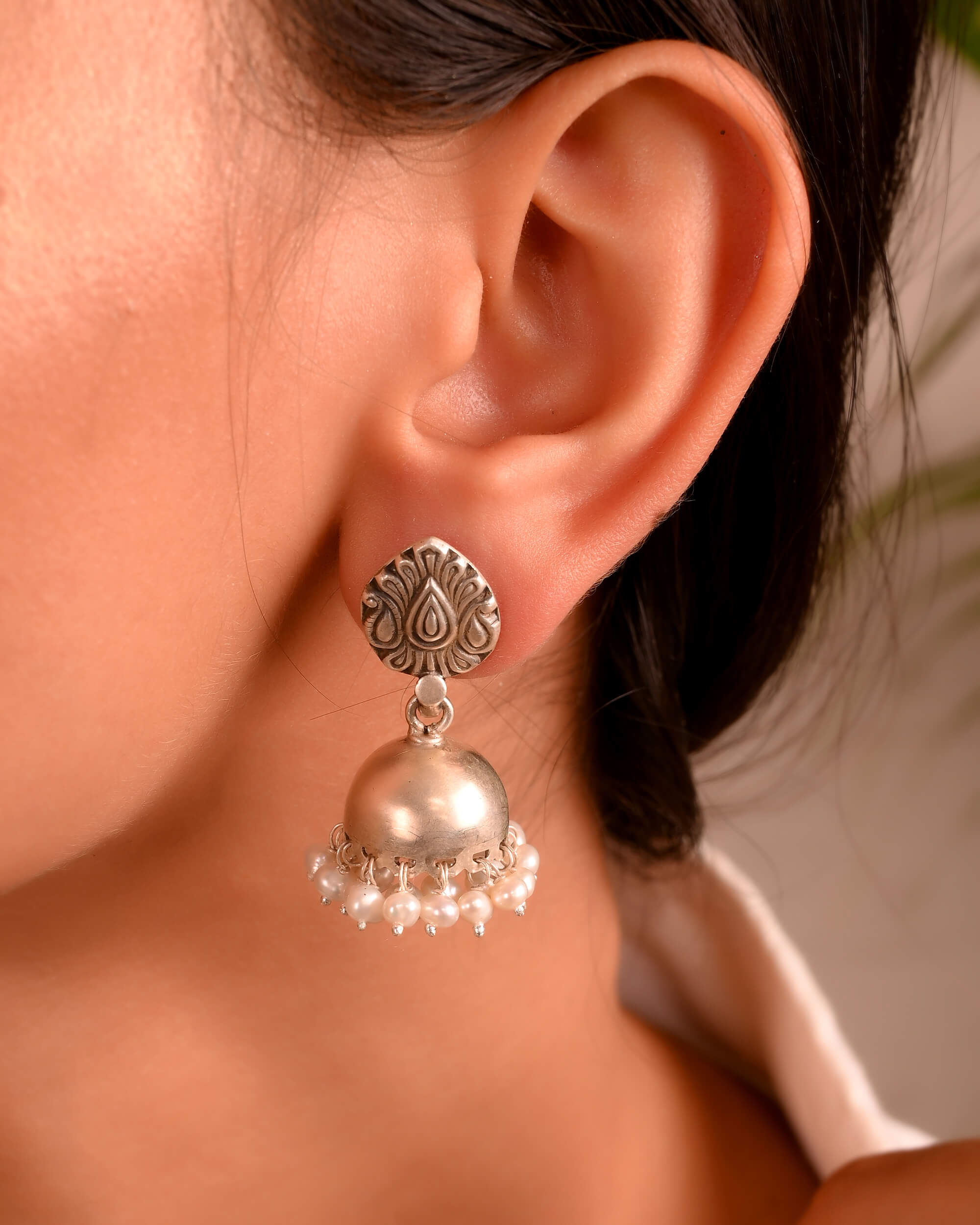 Pariza silver earrings - 925 Silver Jewellery Meera Jaipur