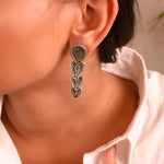Trika silver earings - 925 Silver Jewellery Meera Jaipur