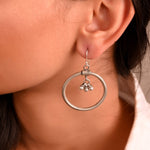 Hollow Round Earring - 925 Silver Jewellery Meera Jaipur