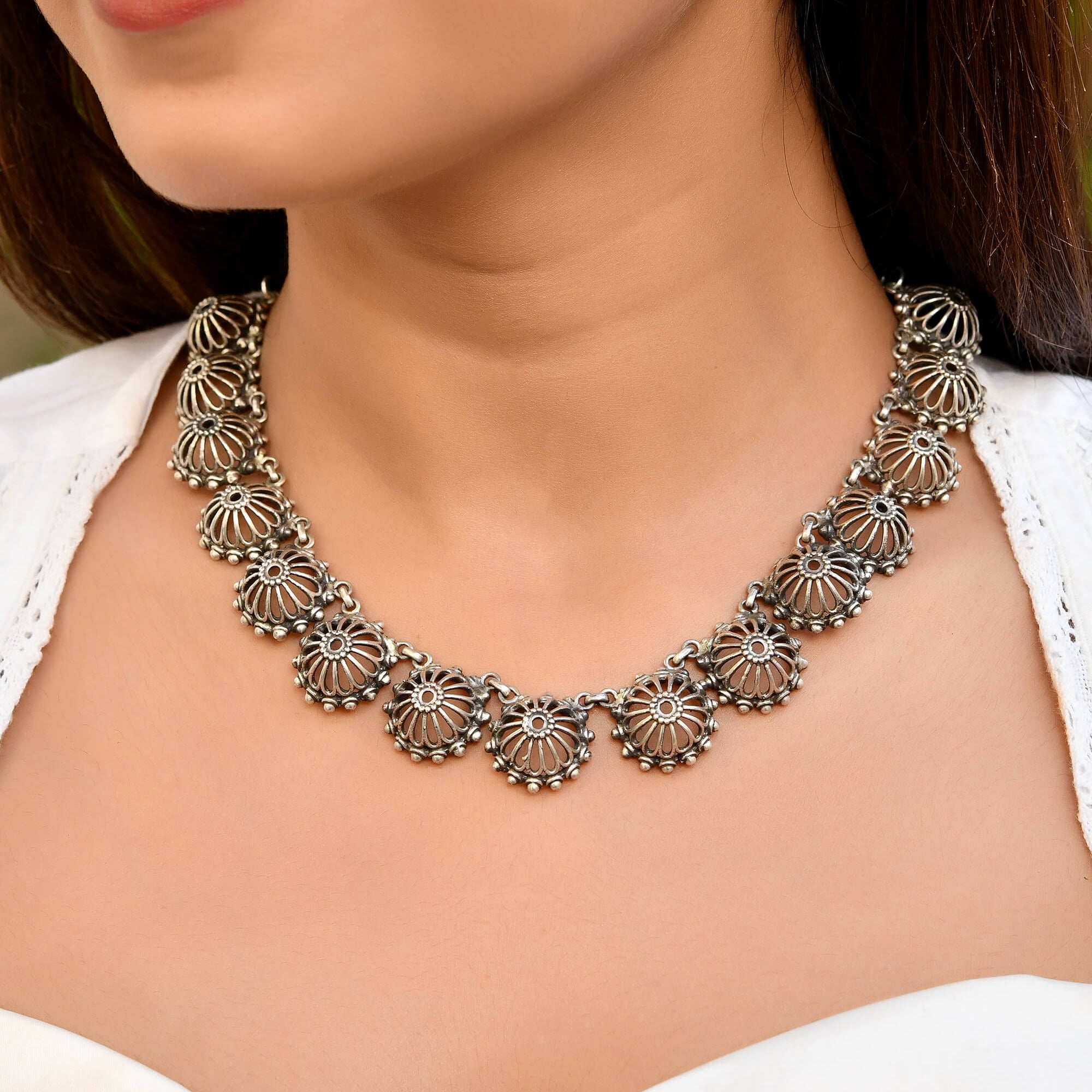 Sharvani Silver Necklace - 925 Silver Jewellery Meera Jaipur