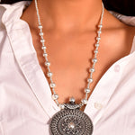 Vrita long necklace - 925 Silver Jewellery Meera Jaipur