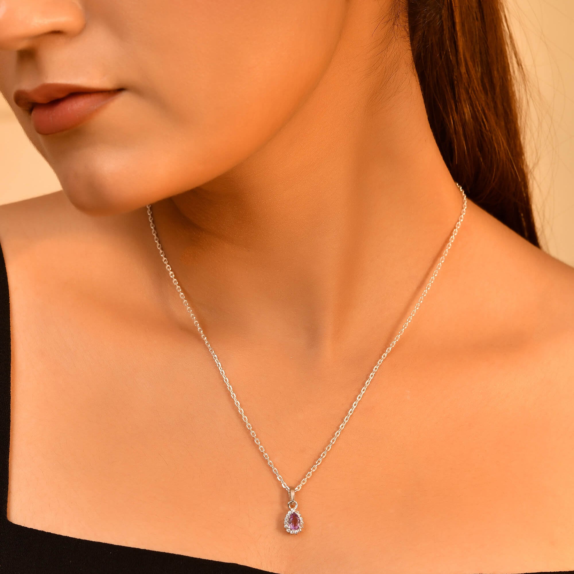 Teardrop Radiance Silver Set - 925 Silver Jewellery Meera Jaipur