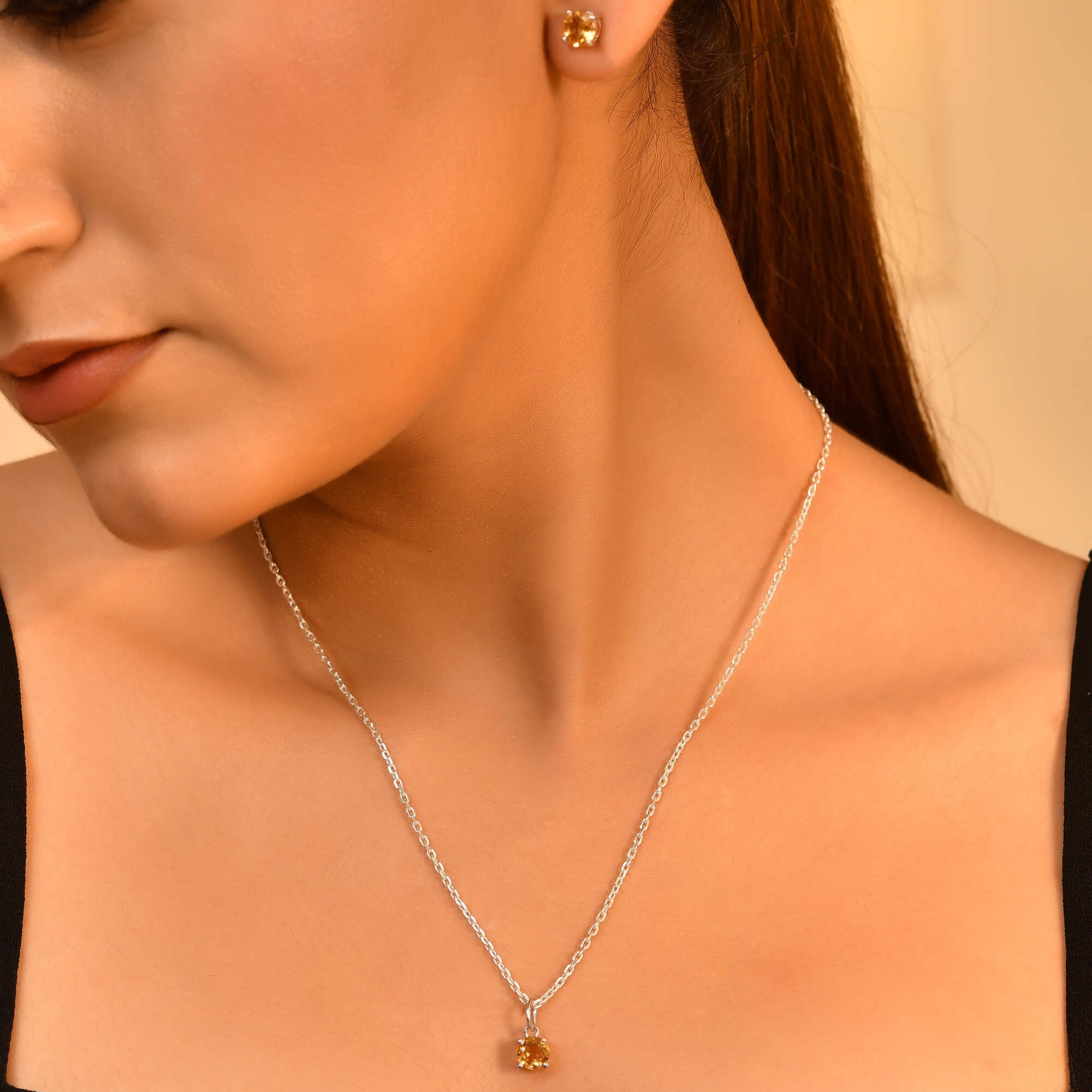Sunlit Spark Silver Set - 925 Silver Jewellery Meera Jaipur
