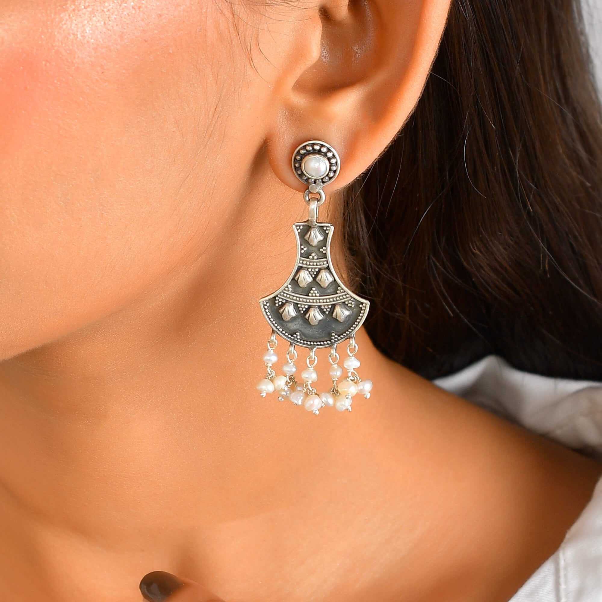 Karishma Silver Earrings - 925 Silver Jewellery Meera Jaipur