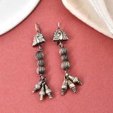 Peehu long silver earrings