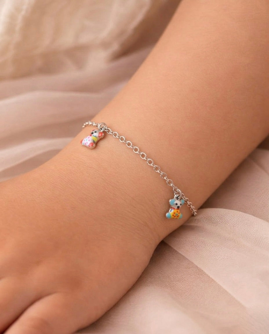 Dear Teddy Charm Bracelet 925 sterling silver meera jaipur