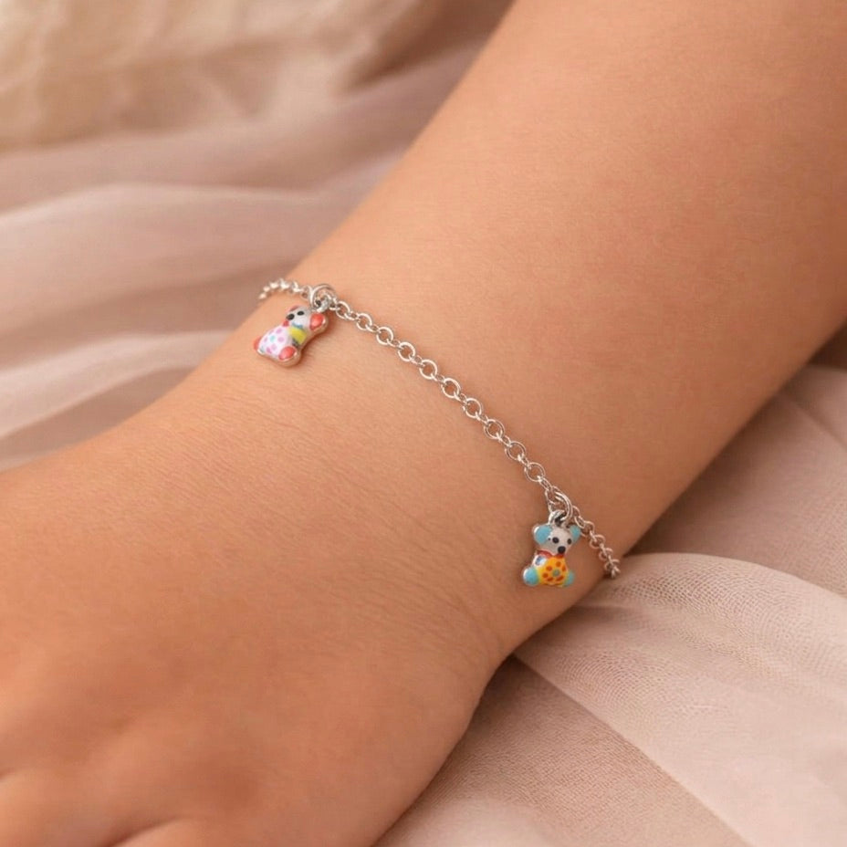 Dear Teddy Charm Bracelet 925 sterling silver meera jaipur