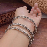 Diya Silver Bangle 925 sterling silver meera jaipur