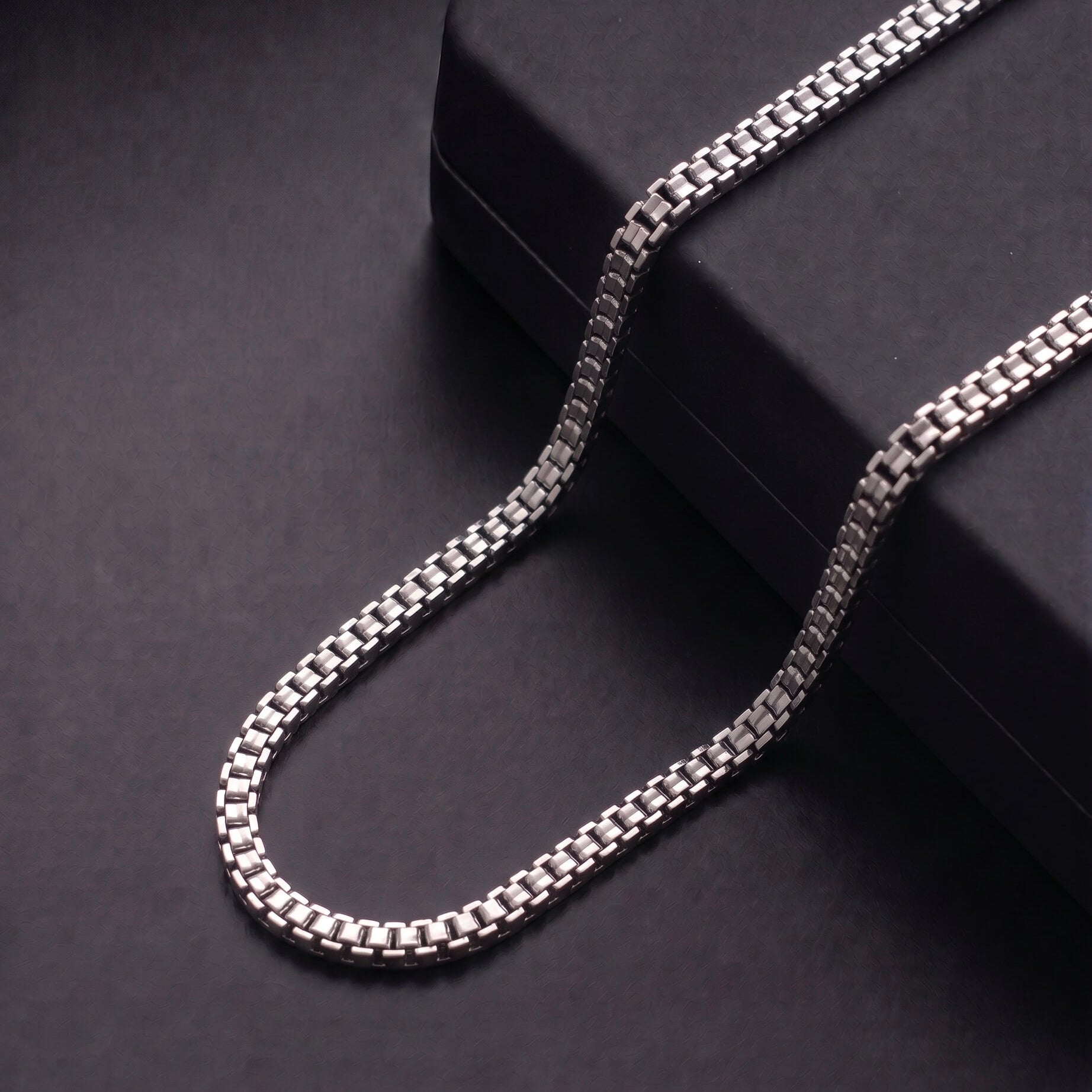 Double Box Silver Chain 925 sterling silver meera jaipur