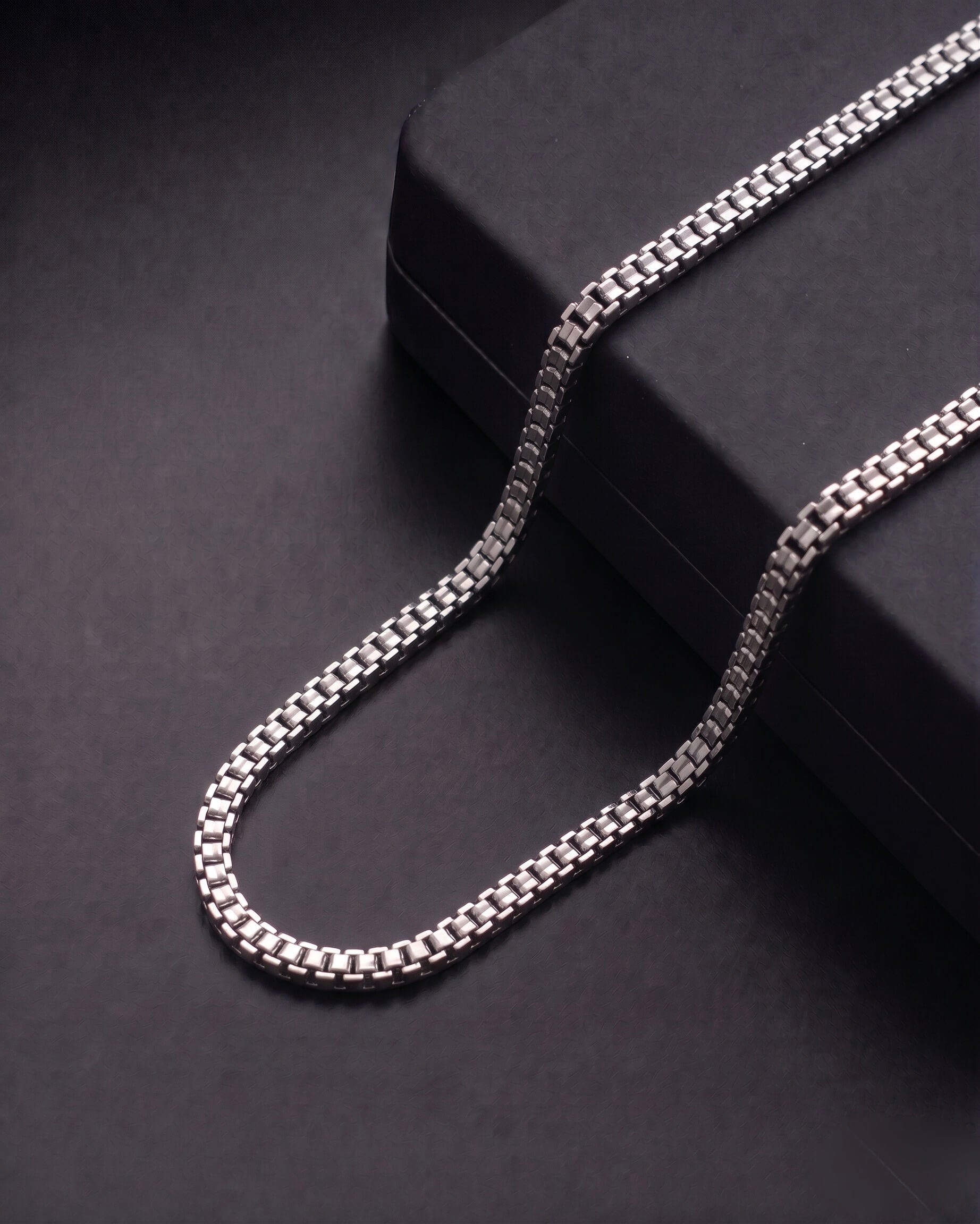 Double Box Silver Chain 925 sterling silver meera jaipur
