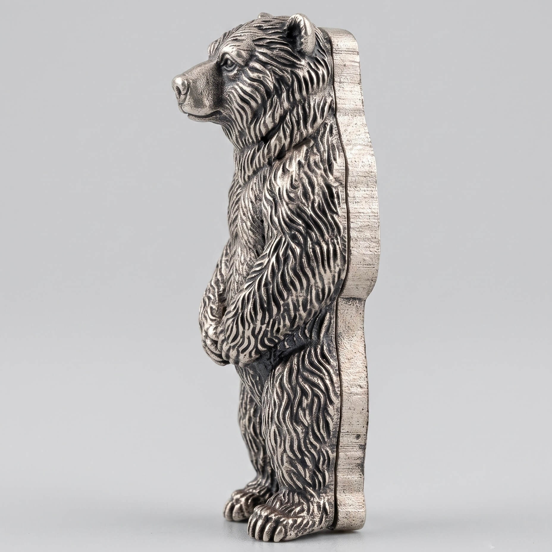 Bear Wildlife Silver Brooch