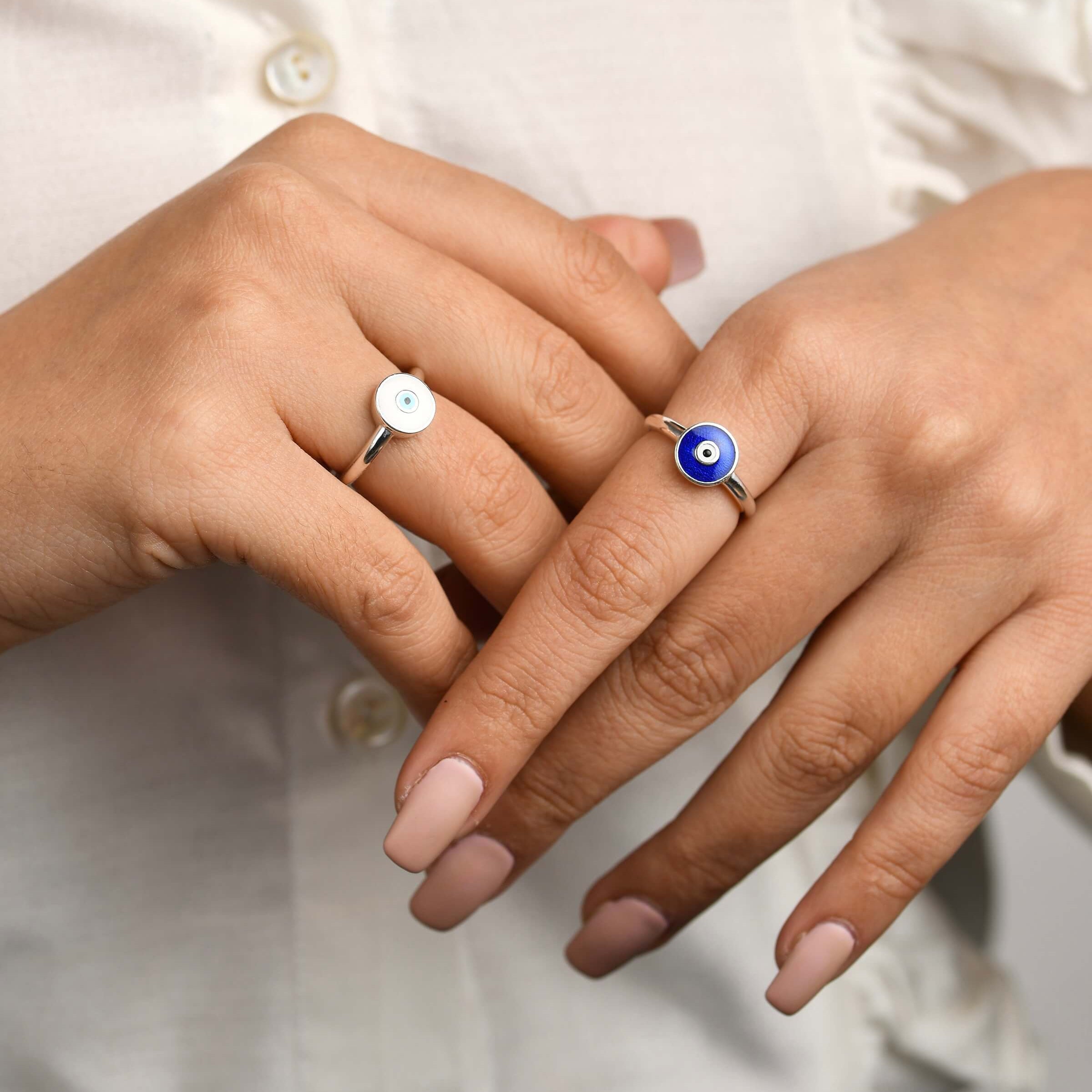 Evil eye ring 925 sterling silver meera jaipur