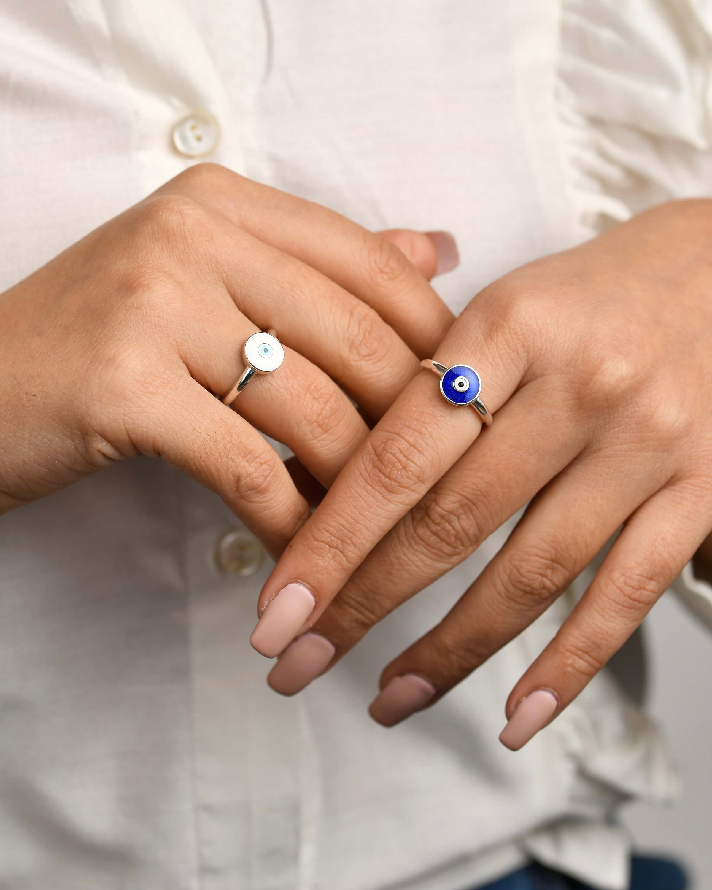 Evil eye ring 925 sterling silver meera jaipur