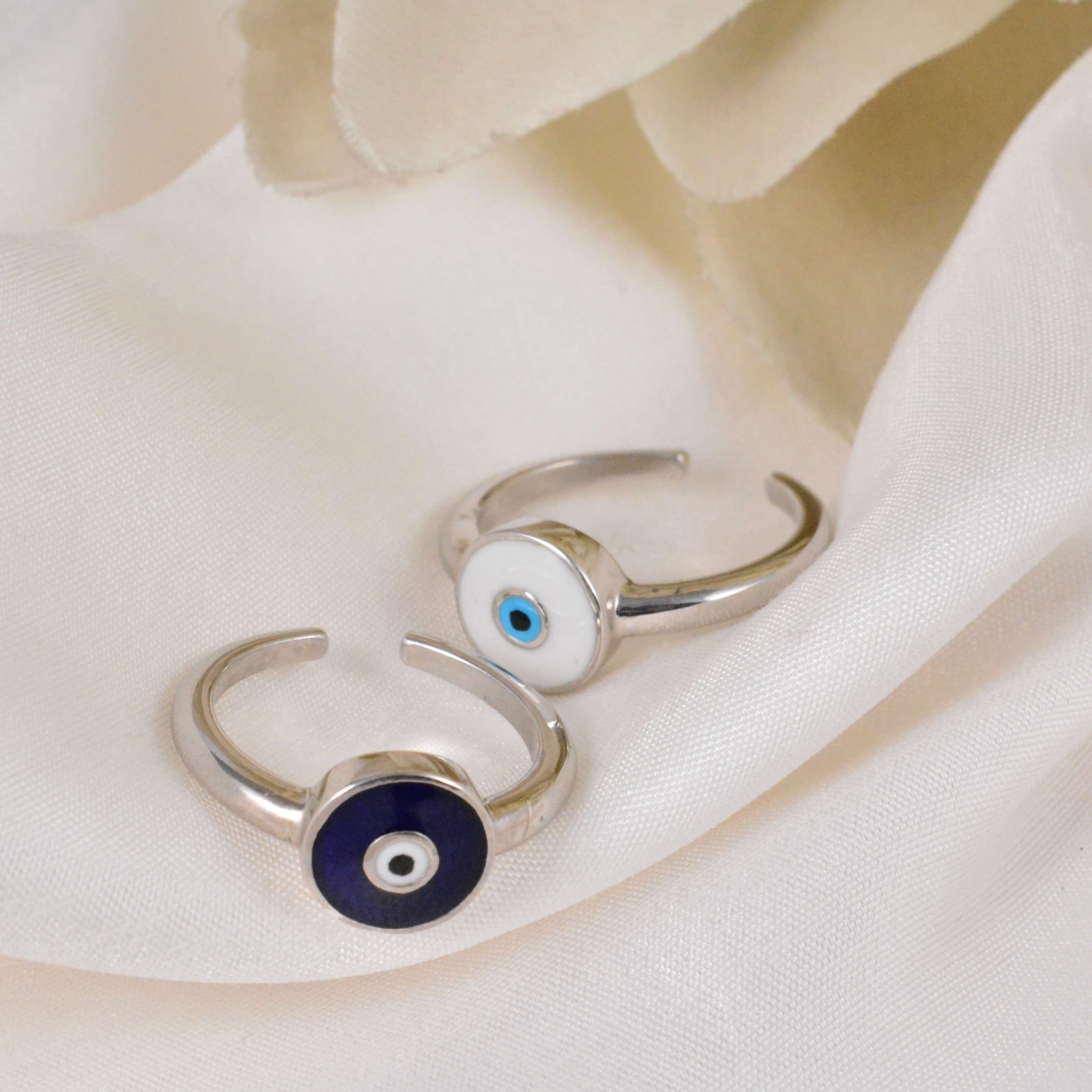 Evil eye ring 925 sterling silver meera jaipur