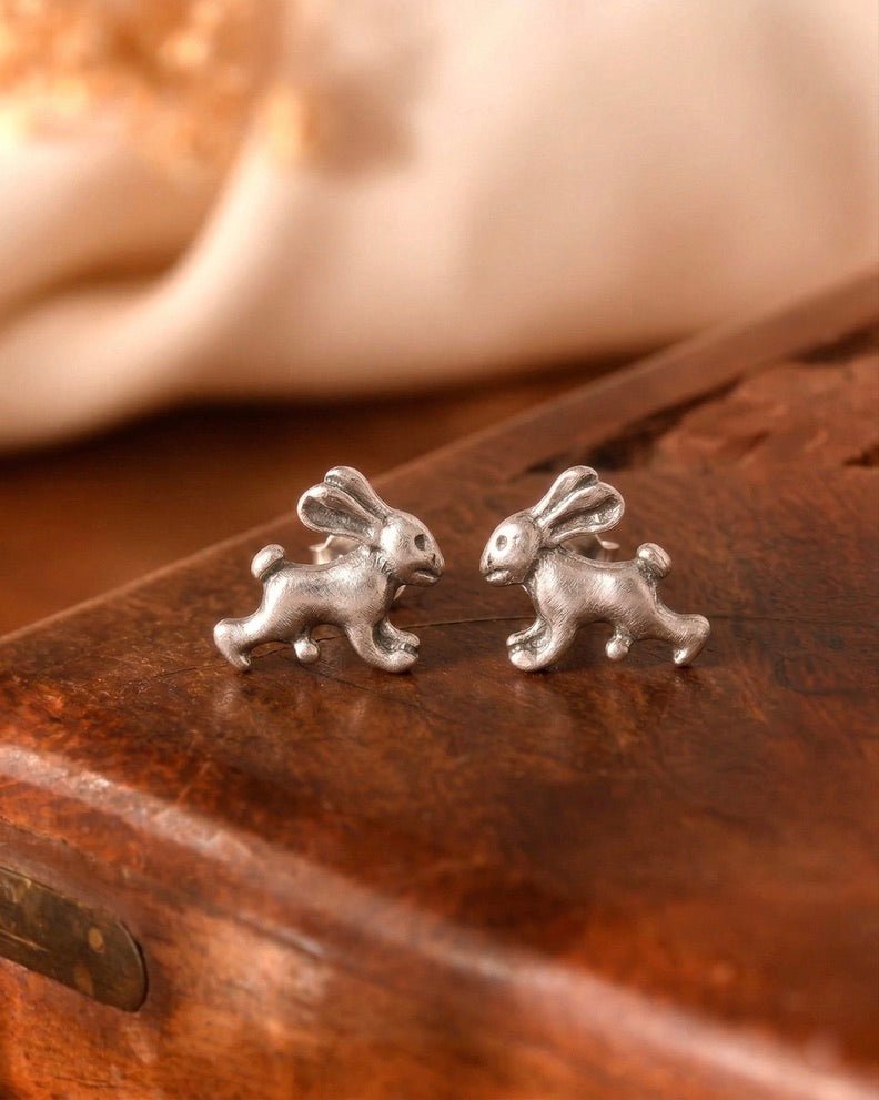 Khargosh Silver Studs - 925 Silver Jewellery Meera Jaipur