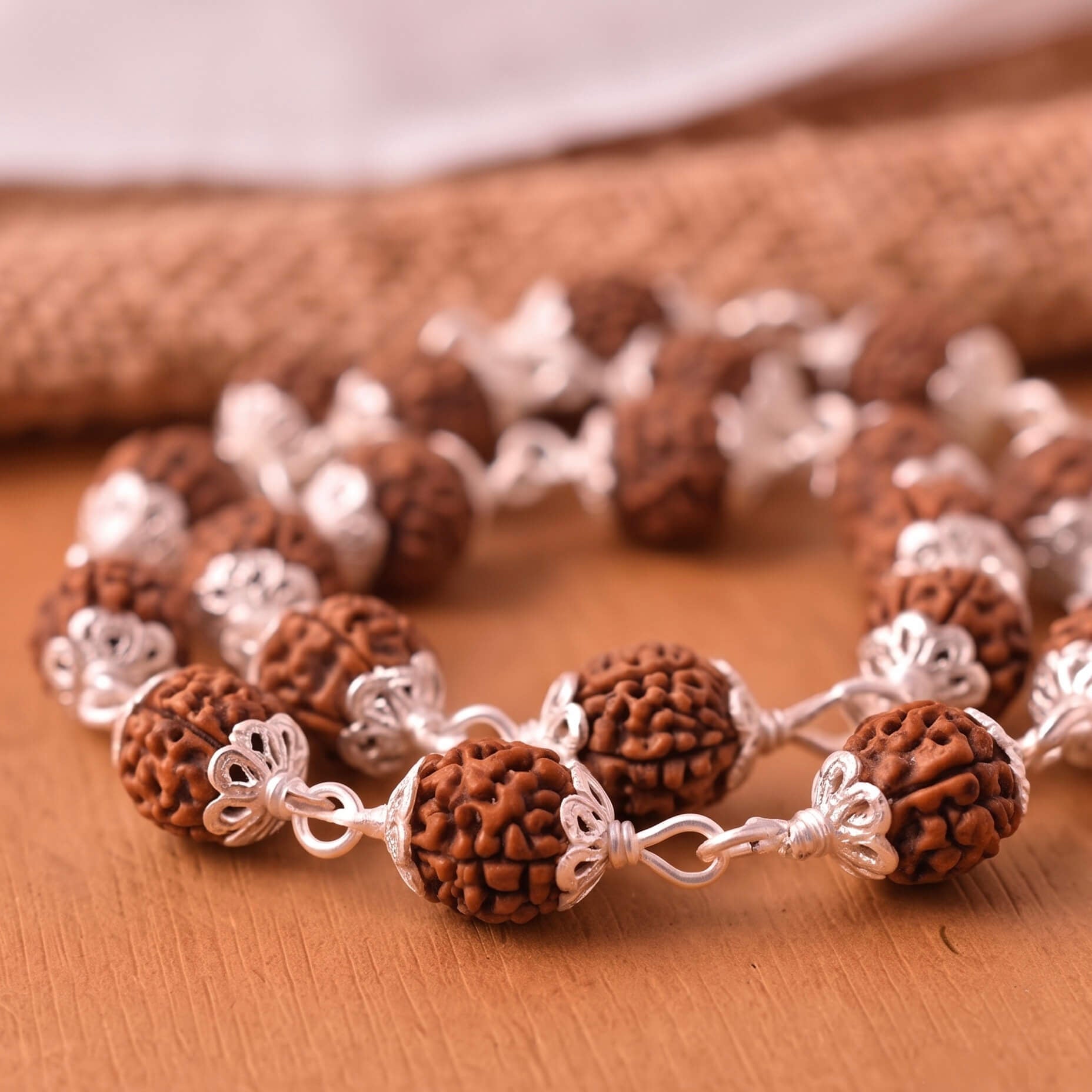 Rudraksha Silver Bracelet