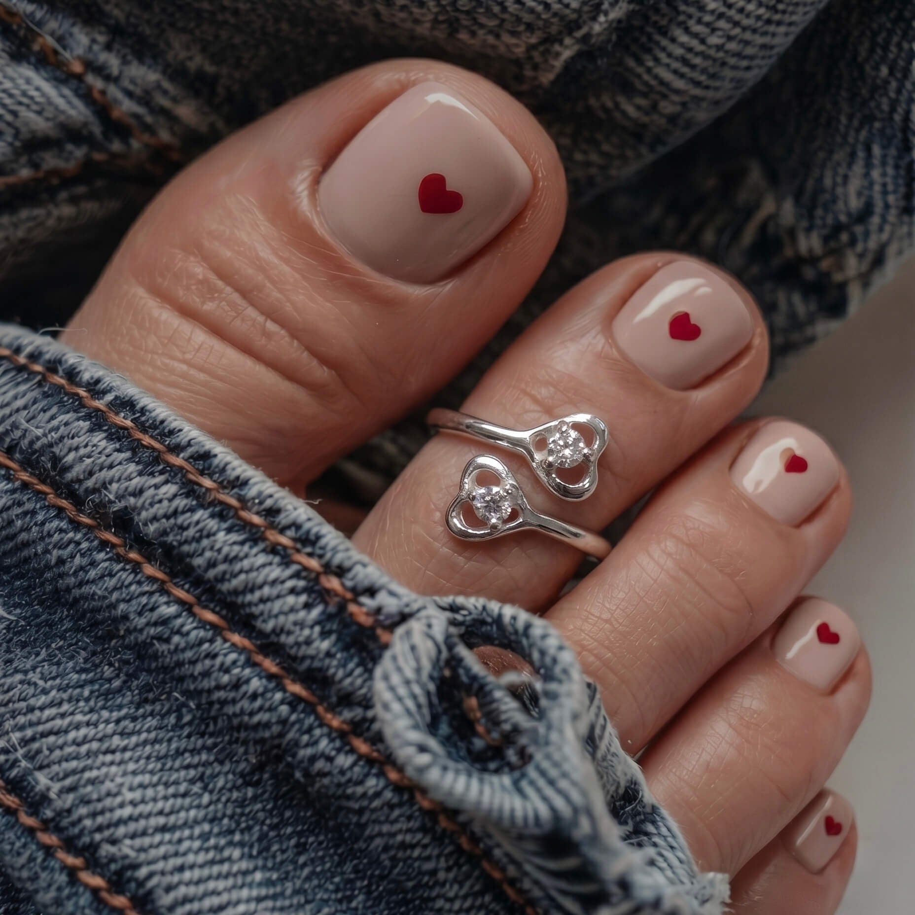 Eternal Hearts Toe Ring