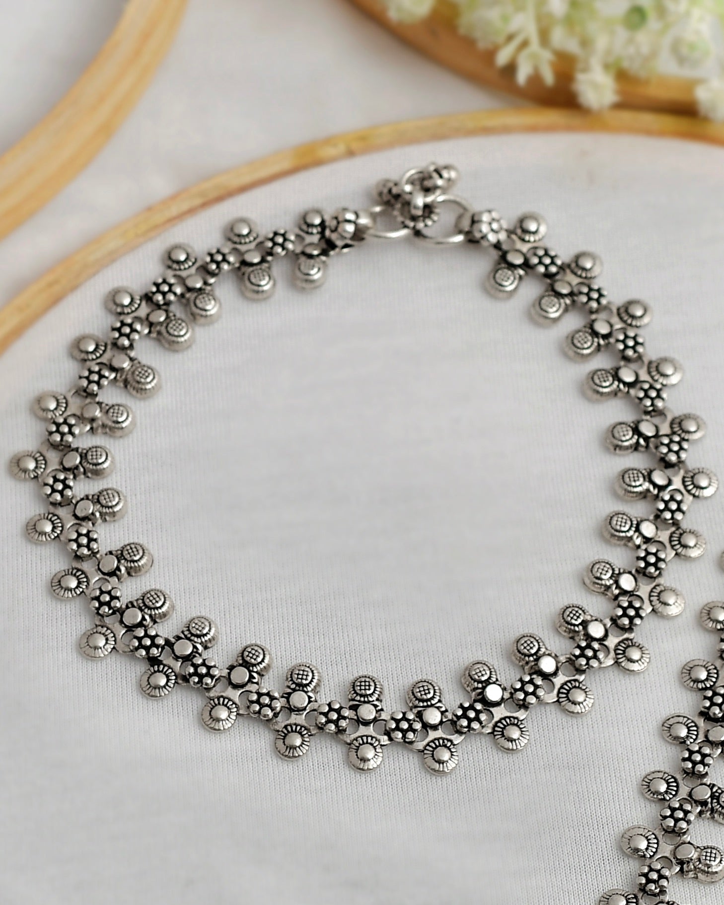 Jodha Anklets - 925 Silver Jewellery Meera Jaipur