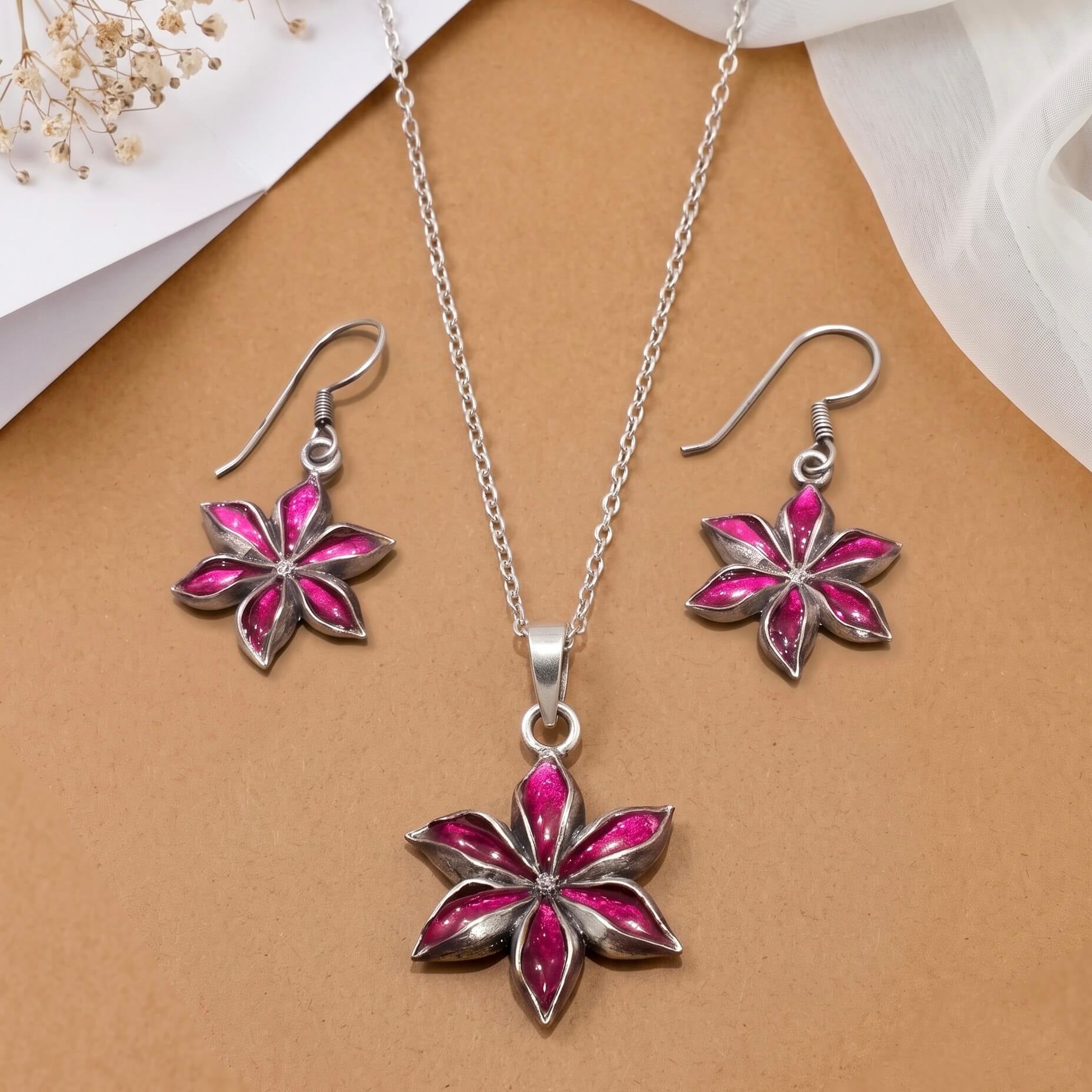 Pink Flower Pendant