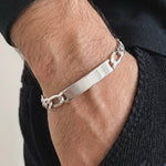 Figaro Mens Silver Bracelet 925 sterling silver meera jaipur