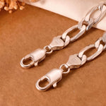 Figaro Mens Silver Bracelet 925 sterling silver meera jaipur