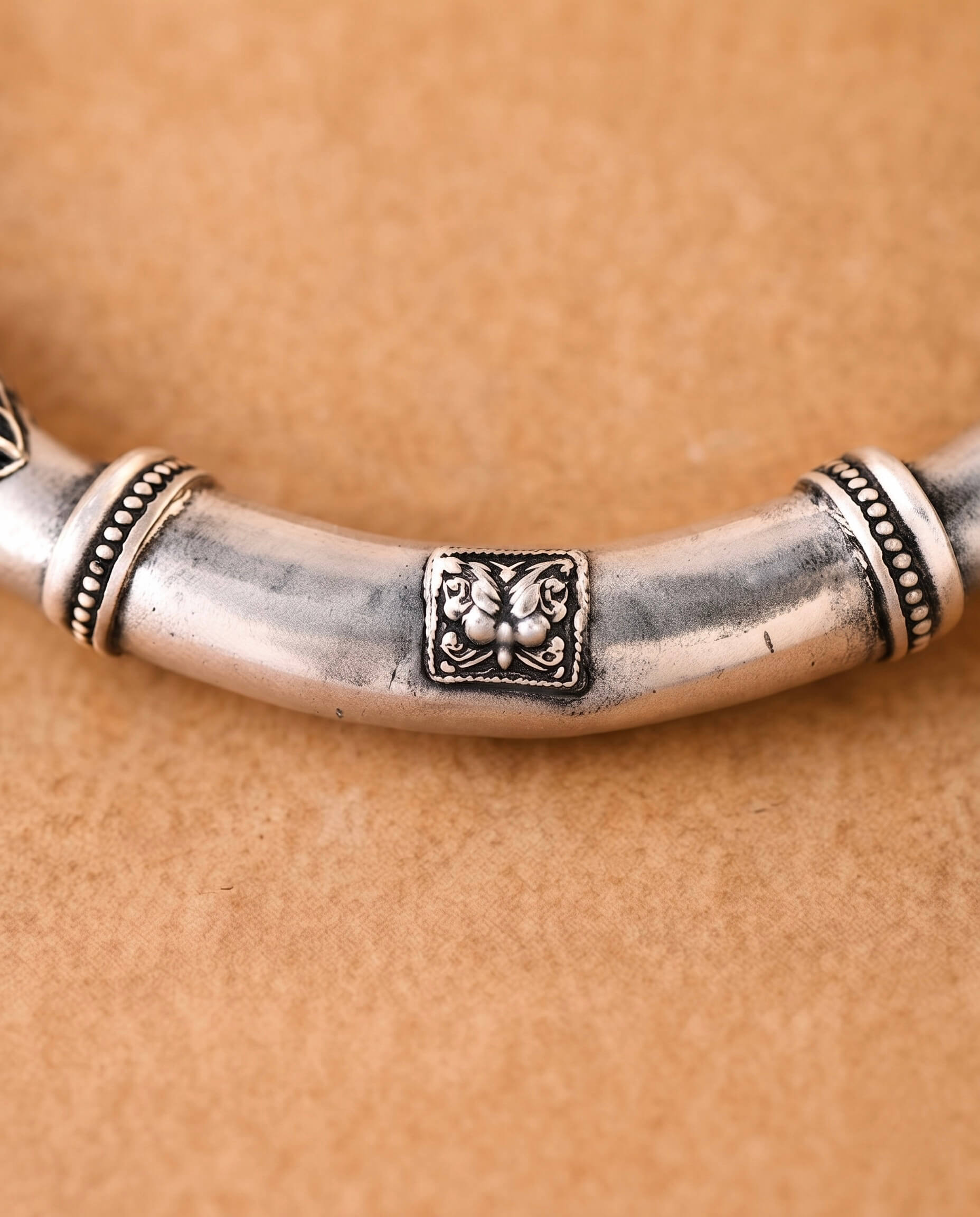 Flexible Silver Hasli - 925 Silver Jewellery Meera Jaipur