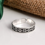 Flower silver Thumb ring 925 sterling silver - meera jaipur