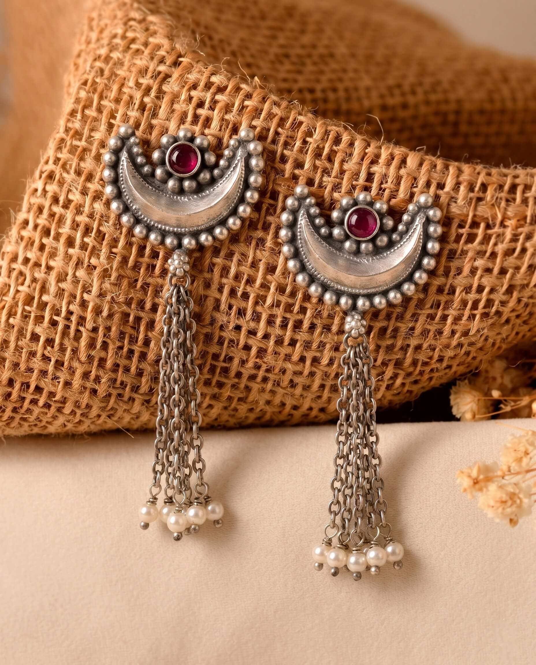 Gagan Silver Earring 930 sterling silver meera jaipur1