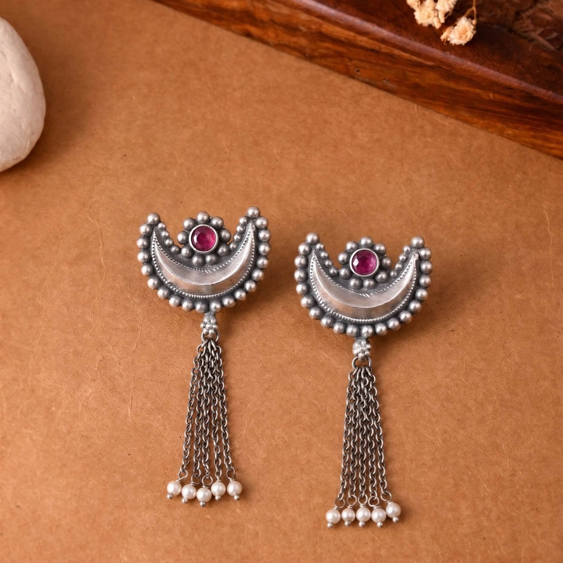 Gagan Silver Earring 930 sterling silver meera jaipur2