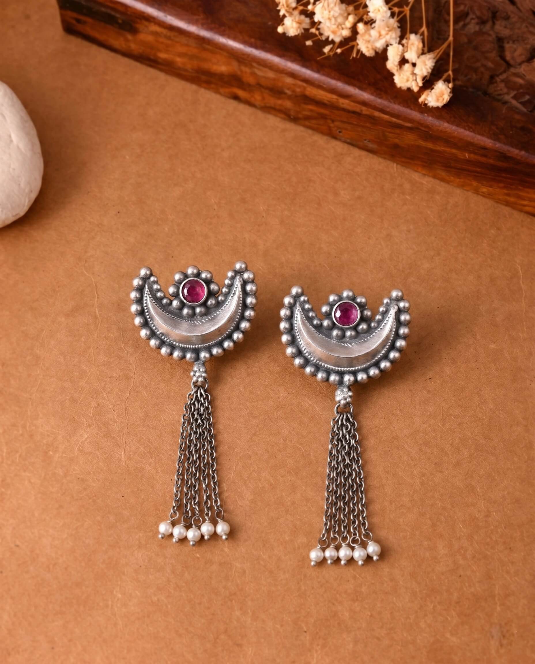 Gagan Silver Earring 930 sterling silver meera jaipur2
