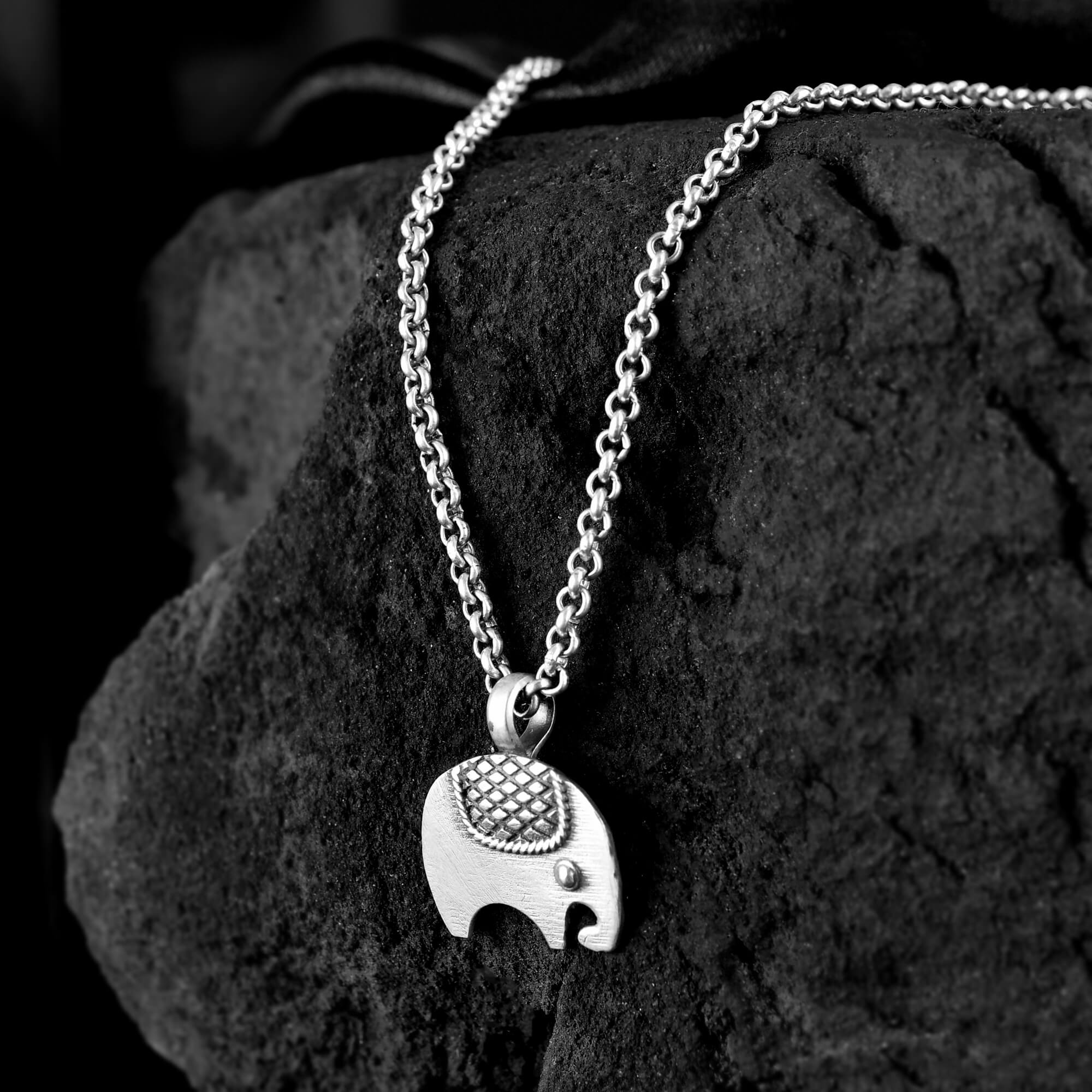 Gaj Silver Pendant - 925 Silver Jewellery Meera Jaipur