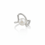 Gama silver ring with pearl - 925 Silver Jewellery Meera Jaipur