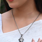 Ganesh ji Face Pendant - 925 Silver Jewellery Meera Jaipur